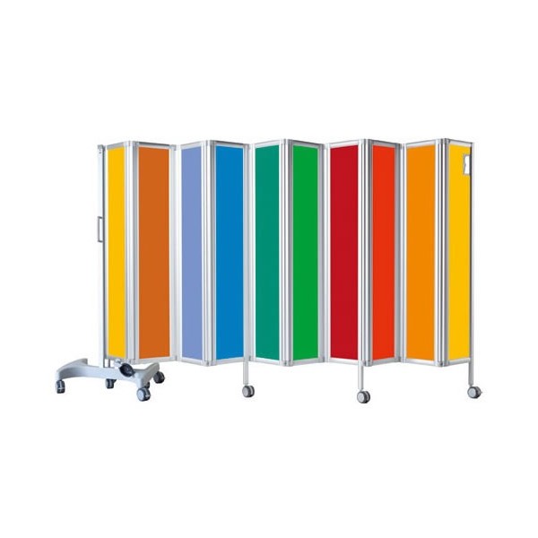 PARAVENT RIGIDE 5 PANNEAUX 165 CM+OPTION (SUPPORT MOBILE)