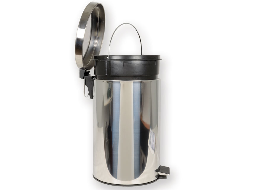 POUBELLE A PEDALE EN ACIER INOXYDABLE 12L
